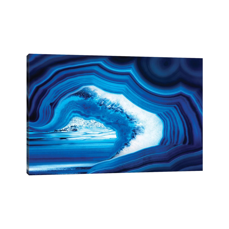 Slice Of Blue Agate by Philippe Hugonnard - Wrapped Canvas Gallery-Wrapped Canvas Giclée