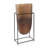 Bronze Gavyn Vase with Black Iron Stand- Tall-2023187381
