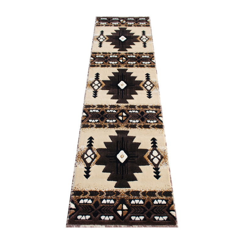 Leitha traditionnel en fibre d'oléfine, Tapis de couloir 2 pi x 7 pi