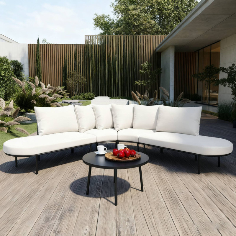 Ensemble de table basse pour 6 personnes, Beige