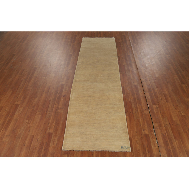 Wool Gabbeh Modern Runner Rug 3x10