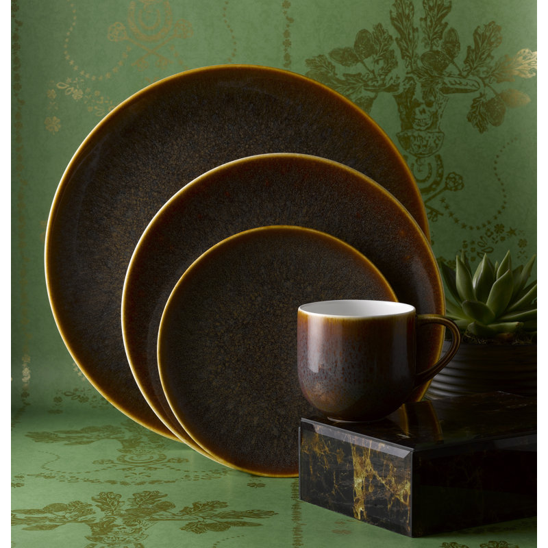 Art Glaze Bone China Espresso Cup, Flamed Caramel, 8