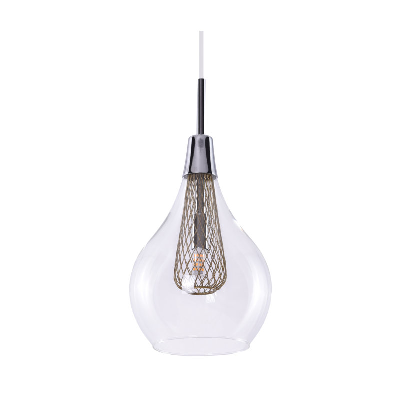 Elektra 1 - Light Chrome Teardrop Pendant