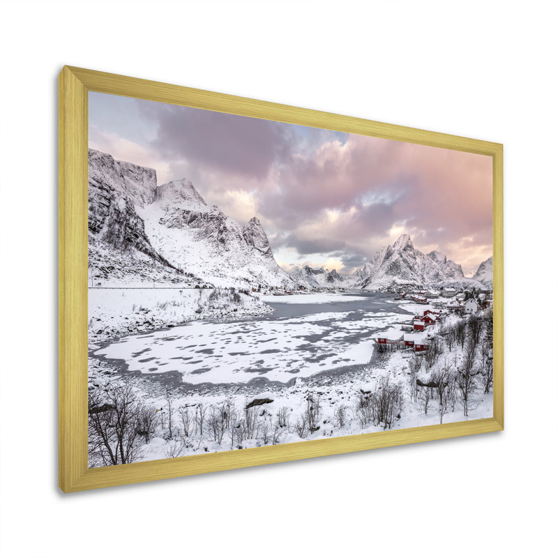 Winter Winter In Alaska sur impression sur toile, H 24 po x l 32 po x P 1 po, Encadrement doré