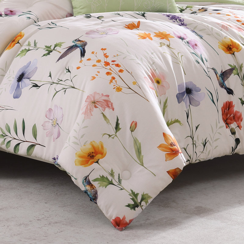 Ensemble d'édredon réversible 100% satin de coton 5 pièces Bebejan, Très grand édredon + 4 pièces supplémentaires