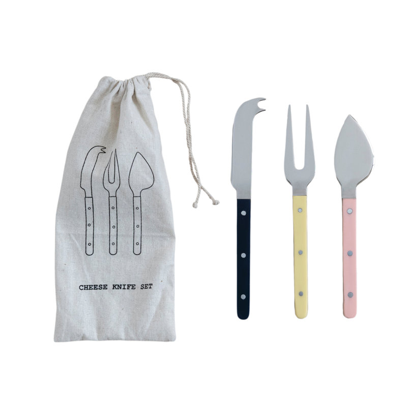 Artisan Stainless Steel Resin Cheese Knife Set