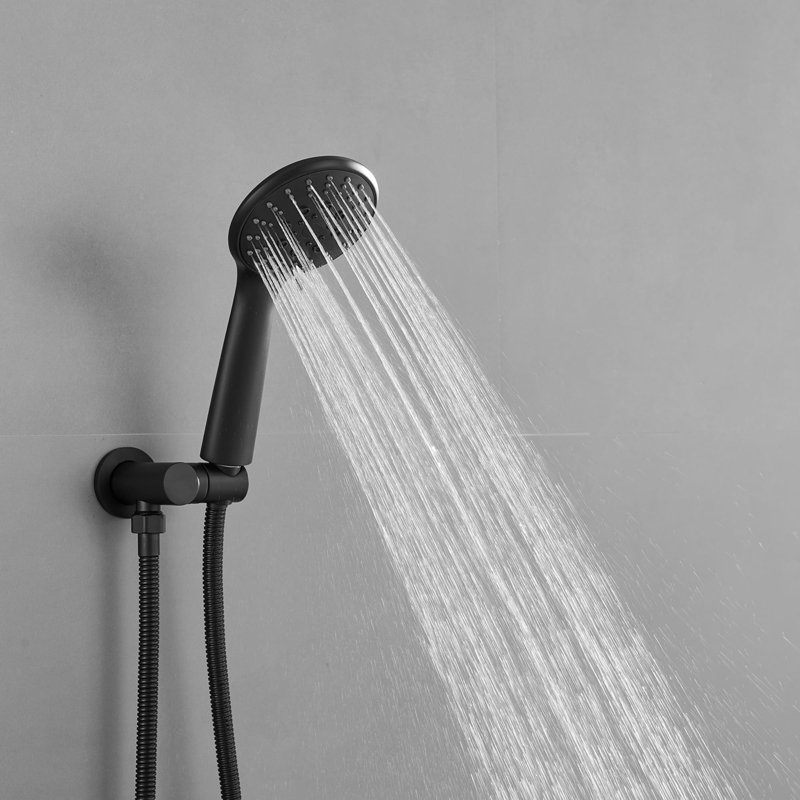 Wall Mounted Shower System With Handheld Shower 2 Handle Shower Faucet Set Brass Shower Trim Kit With Pressure Balance Valve