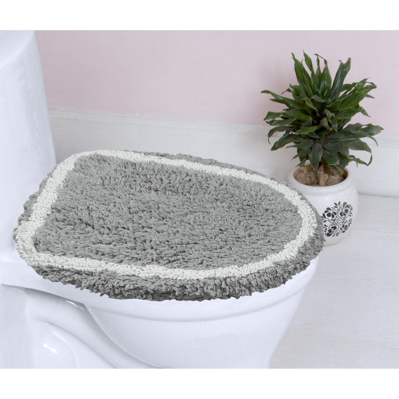 Tapis pour salle de bain Dobrinka, Gris, 18 po x 18 po (couvercle)