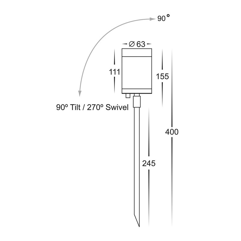 Bourkelands Low Voltage Integrated LED Metal Spotlight