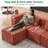 Cloud Modular Sectional Couch, L-Shaped Sectional with Boneless Design, Modern Minimalist Upholstered Couches Deep Seat Sleeper Sofa with Ottoman & Pillows-1154325850