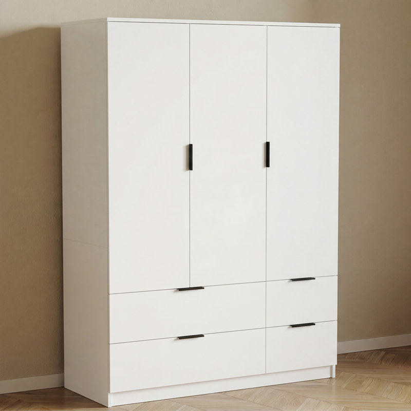 Particleboard Wardrobe, White