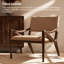 Chaise avec accoudoirs Trais Crombie Boucle