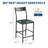 Set of 2 Counter Height Bar Stools with Backrest & Footrest for Kitchen and Bar-981683469
