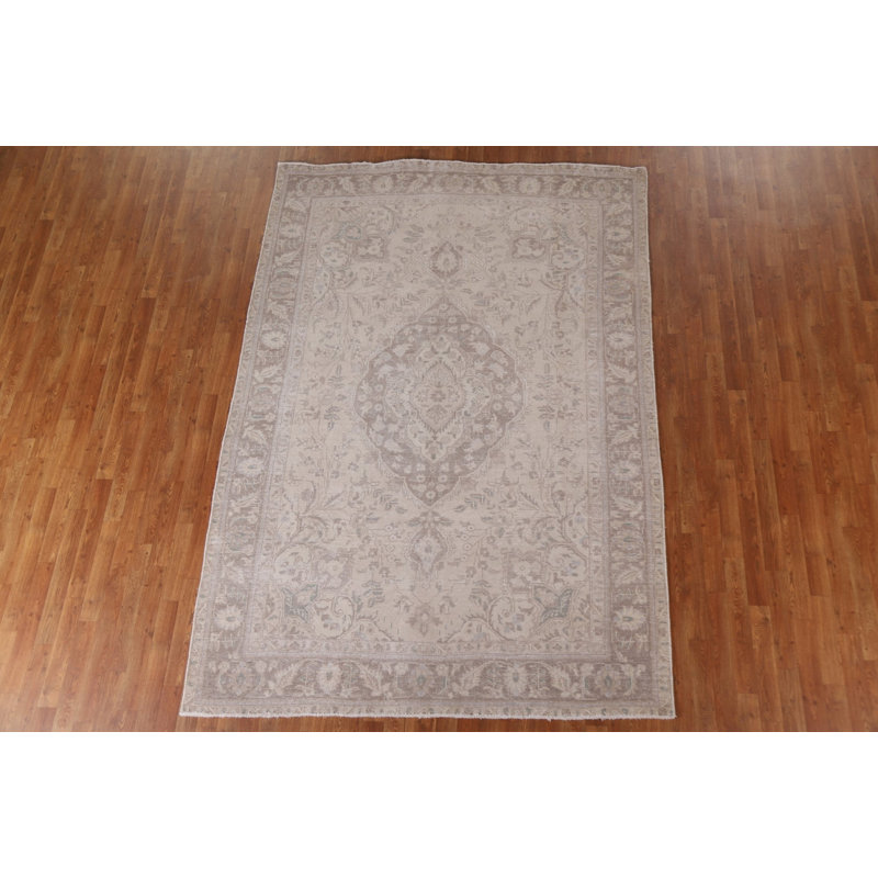 Tapis persan Tabriz patiné à la main 6 x 9
