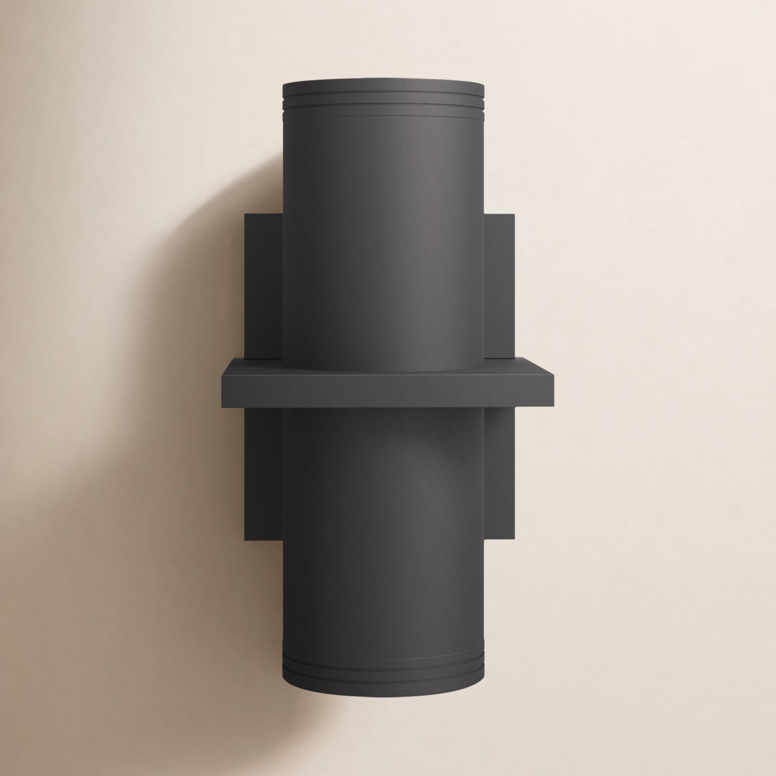 Kalon 2-Light Outdoor Sconce, Brushed Aluminum, 15W LED