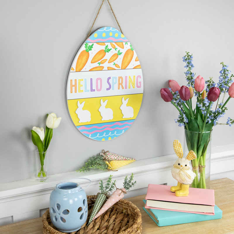 Décoration murale en bois Hello Spring