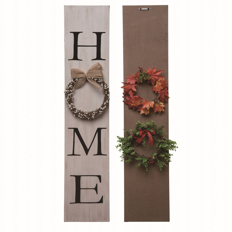 Plaque de couronne en bois interchangeable