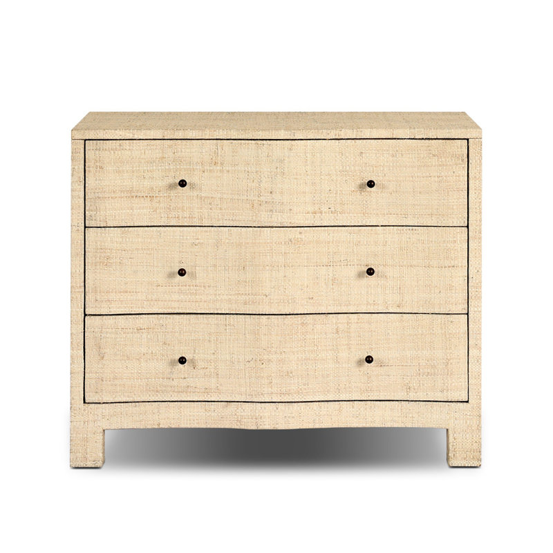 Hollis 3 - Drawer Solid Wood Nightstand