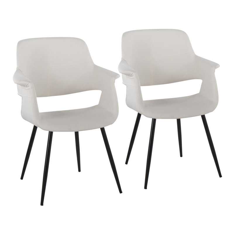 Quirico 16.5'' H Upholstered Armchair, Black, Cream