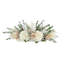 Arrangement d'hortensias, de pampas et d'eucalyptus dans un bol en bois-128126368