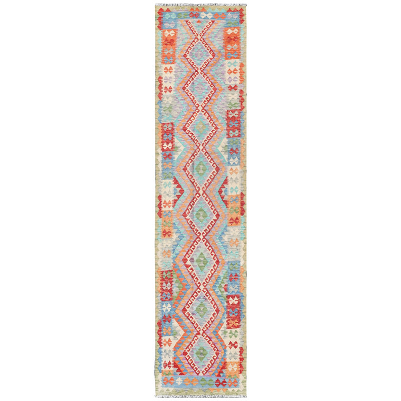 Kilims, Flatweaves and Dhurries Flatweave Kilim Cotton and Wool Oriental Area Rug