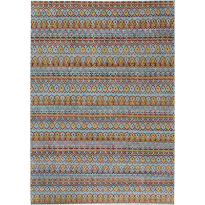 Tapis bleu de haute qualité noué à la main