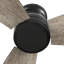 Ventilateur de plafond encastré noir à 3 pales de 60 po avec télécommande et sans lumière-87051152