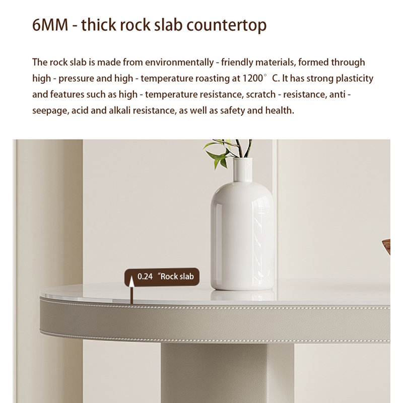 Table de bar Italian Stone, H 39,37 po x L 78,74 po x l 19,69 po