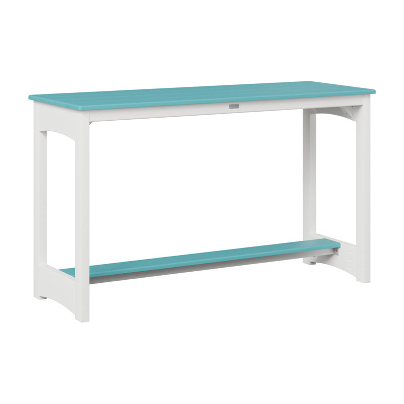 Berlin Gardens Balcony Counter Height Table, Aruba Blue, 35.5" H x 60" W x 22" D