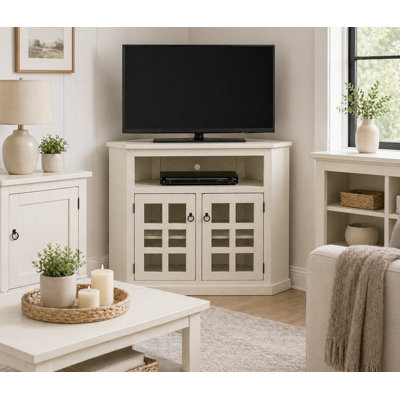 Meuble télé de coin en bois massif pour téléviseur de 55 po ou moins Campos