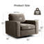Fauteuil pivotant rembourré de 36,2 po de largeur-546673098