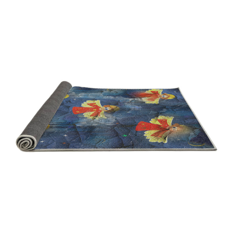 Tapis décoratif bleu Zanna, Rectangle 5 pi x 8 pi