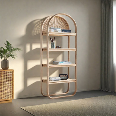 Italian Style Rattan Storage Bookcase