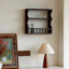 2 tablettes murales en bois massif, présentoir à décor moderne pour chambre à coucher, salle de bain, cuisine, salon
