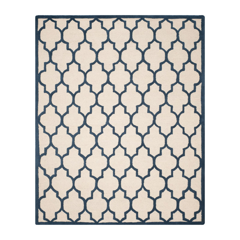 Cannen Hand Tufted Wool Geometric Rug, Rectangle 9' x 12'