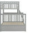Gray Twin Over Full Bunk Bed In Wood, Featuring And Guard Rails, High - Strength Solid Pine, Easily Divisible Into Two Independent Sleeping Spaces, No Spring Box Needed, Upper With Length Rail,