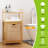 Bathroom Storage With 2-Tier Shelves & Tilt Out Basket