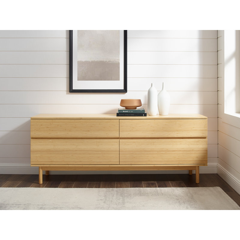 Solid Wood 73.5'' W 4 - Drawer Dresser