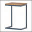 Table d'appoint polyvalente en bois de sapin antique avec base en fer durable pour les intérieurs modernes