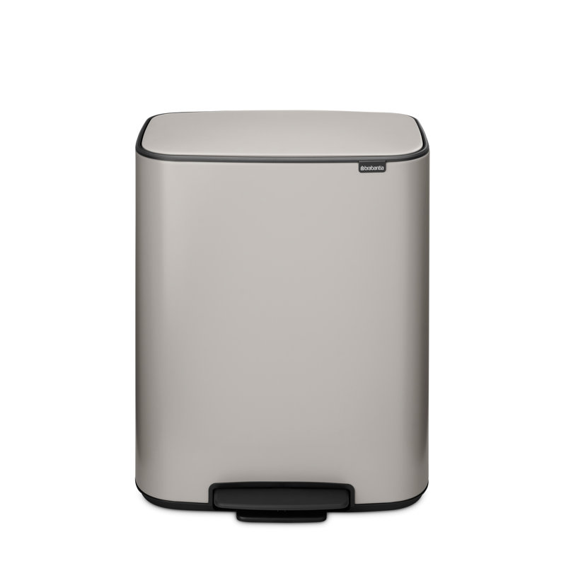 Brabantia Bo 30 Litre + 30 Litre Pedal Bin with Two Inner Buckets, Soft Grey