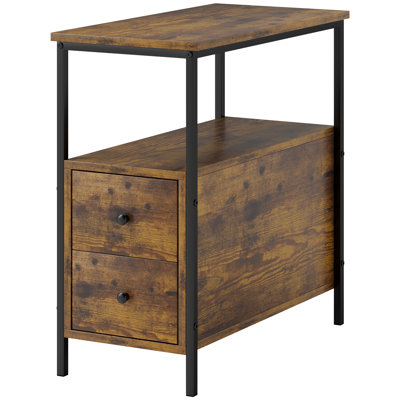 Bubba Narrow Side Table with Storage