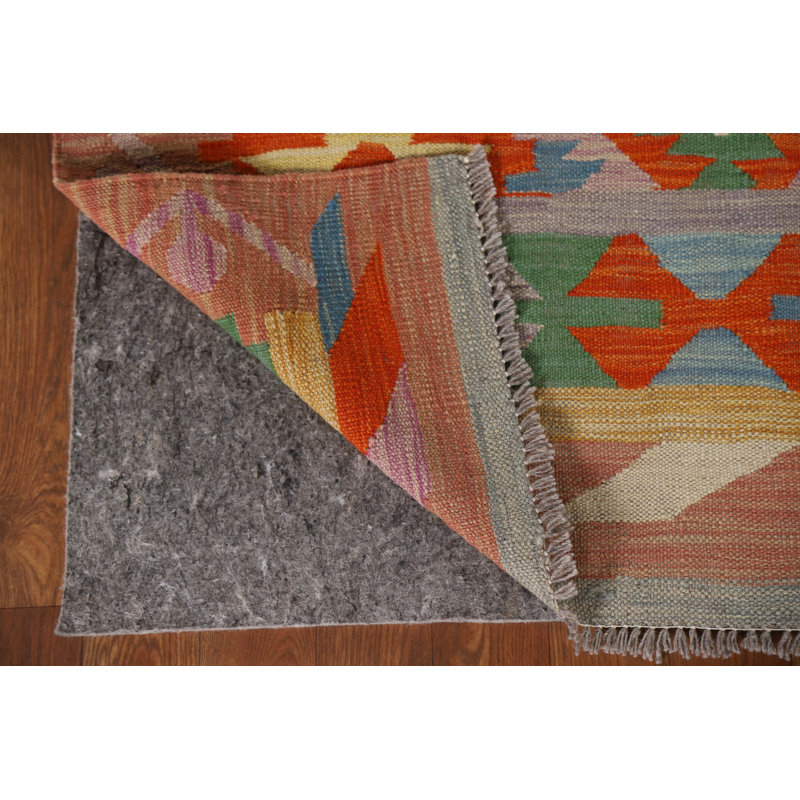 Tapis géométrique en laine Kilim