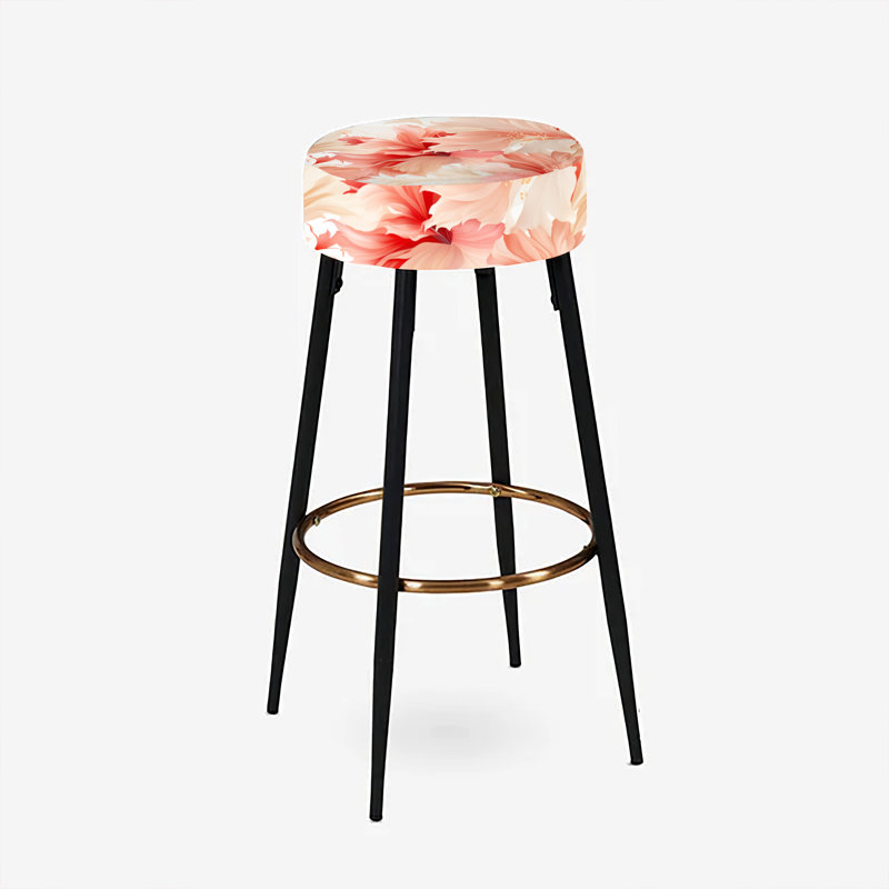 Tropical Whisper - motif tropical IV - ensemble de 2 tabourets de bar tropicaux