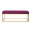 Banc d'entrée moderne capitonné en velours Emerald