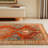 Mags Machine Washable Oriental Burnt Orange/Orange Area Rug-1572425464