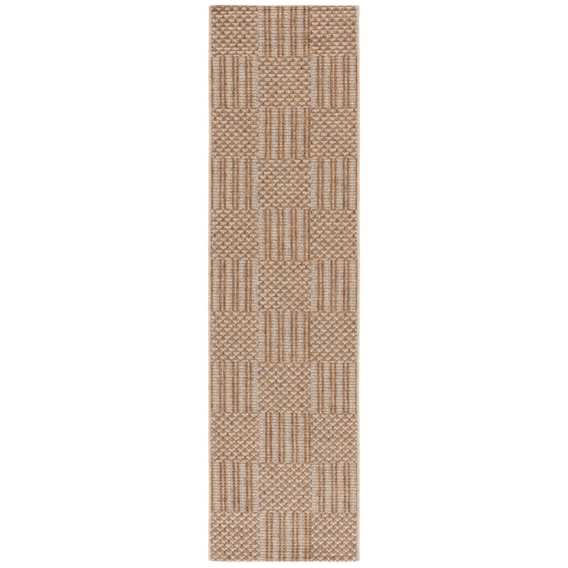 Skellytown Sisal All-Weather Performance Checkered Indoor/Outdoor Area Rug, Rectangle 5'3" x 7'6"