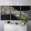 Mistral III en noir - Toile encadrée multi-pièces-795591430-795591429