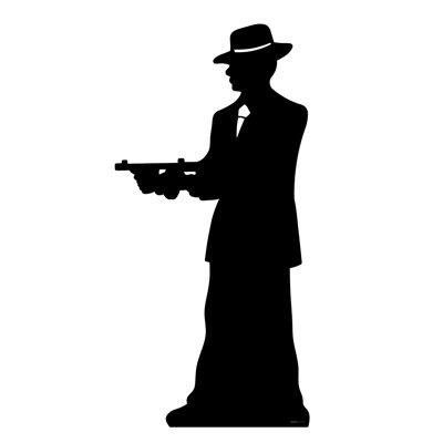 Gangster silhouette Single Cardboard Standup