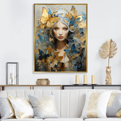 Butterfly Blue And Gold Glam Woman II