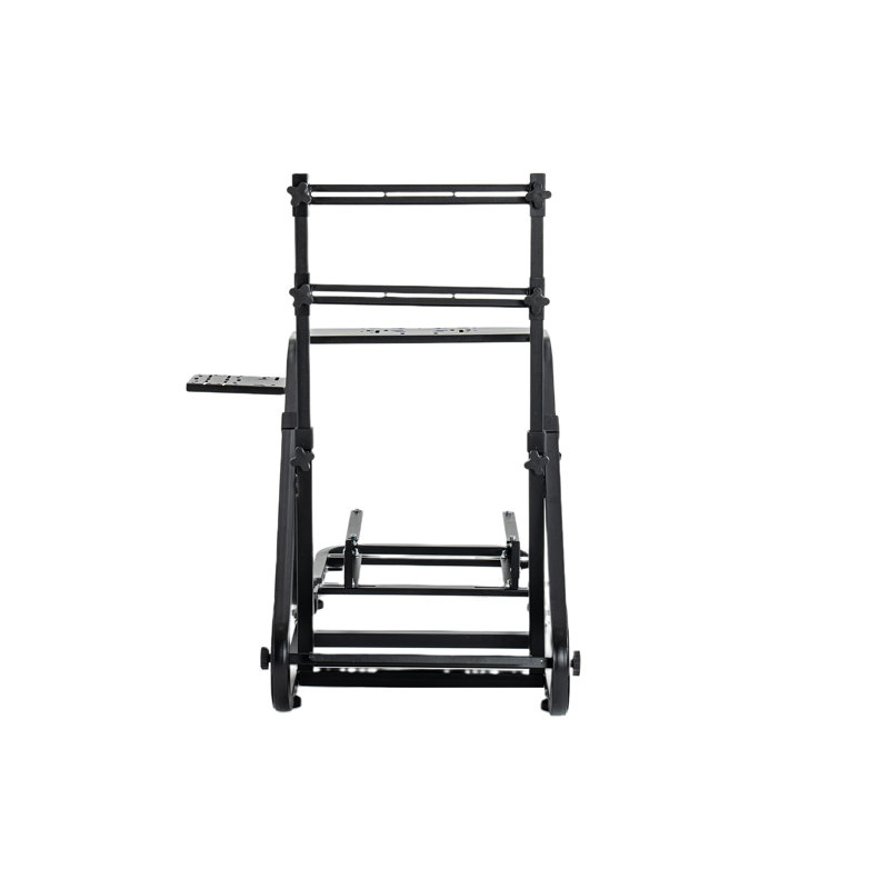 Enhanced Stable Racing Wheel Cockpit, Adjustable Driving Simulator Stand Compatible with Fanatec, Thrustmaster, Logitech - Heavy-Duty Iron Frame Sim Racing Seat